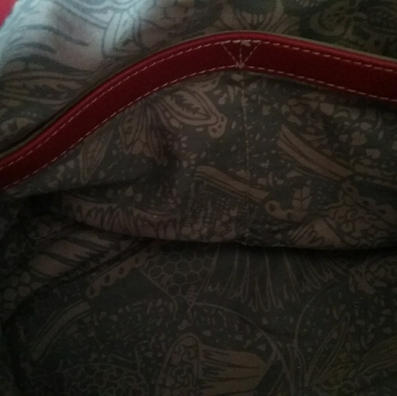 Tignanello Red Leather Shoulder Bag - Picture 4 of 5